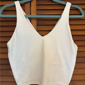 Women's White Sleeveless Athletic Top